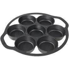 Pre-Seasoned Cast Iron Drop Biscuit and Muffin Pan, Indoor or Outdoor Camping Cookware